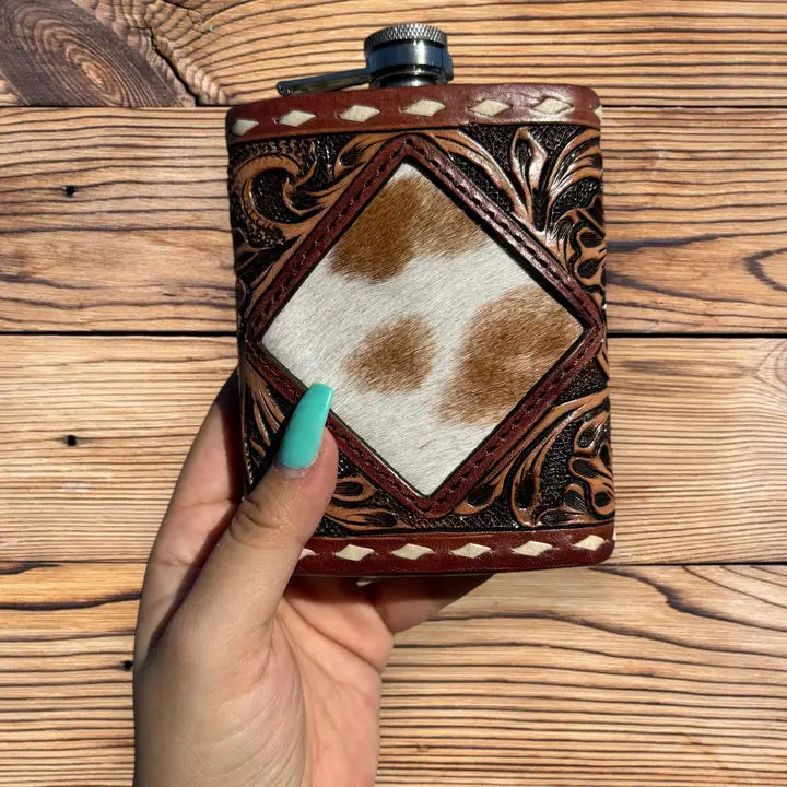 Cowhide Flask