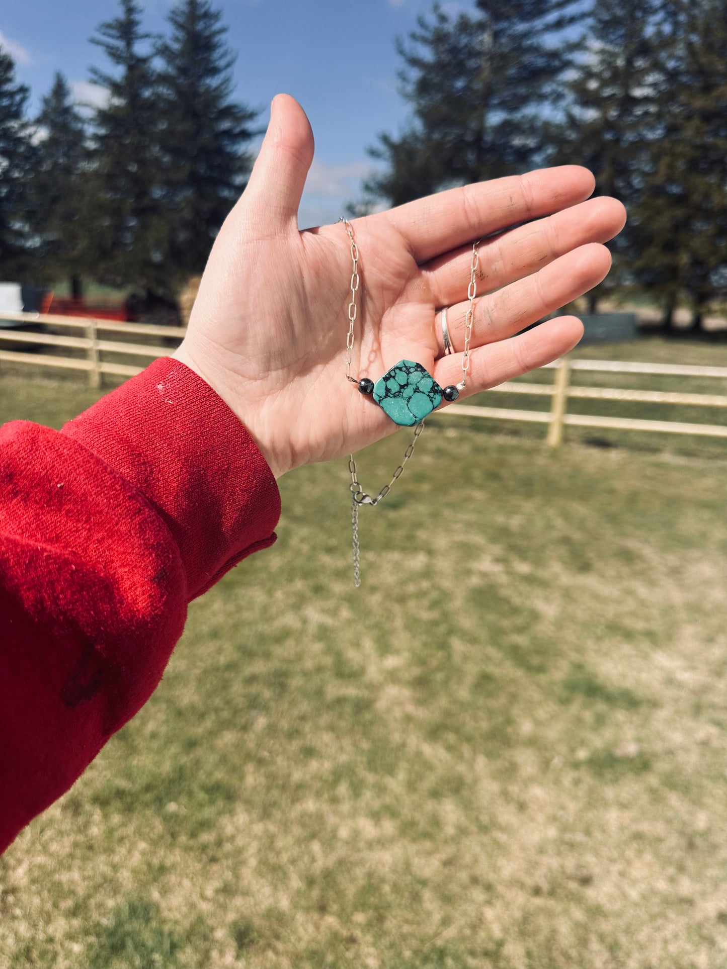 Turquoise Slab Necklace