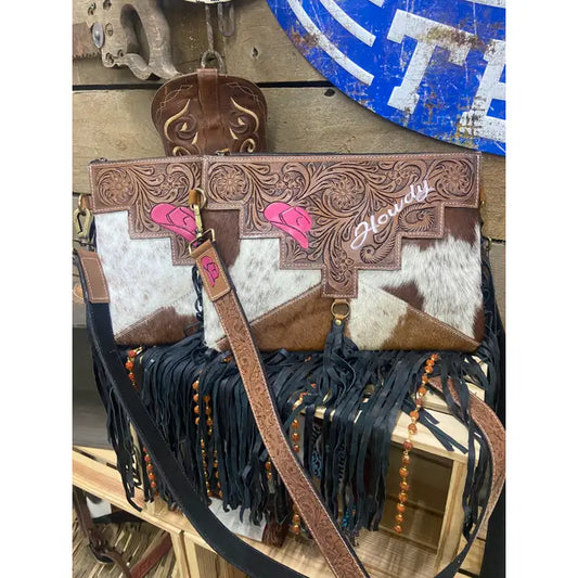 Howdy Cowhide Purse